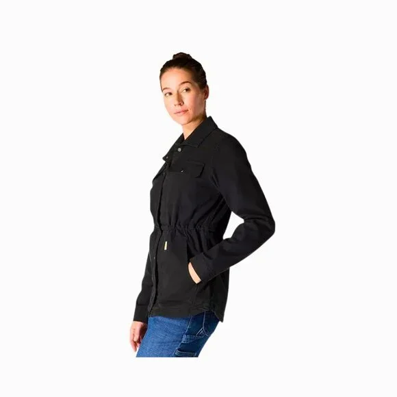 Carhartt Women's TENCEL Fiber Series Relaxed Fit Canvas Coat, Black - Picture 3 of 4